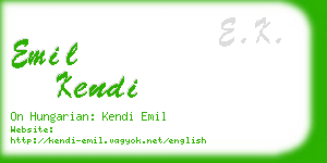 emil kendi business card